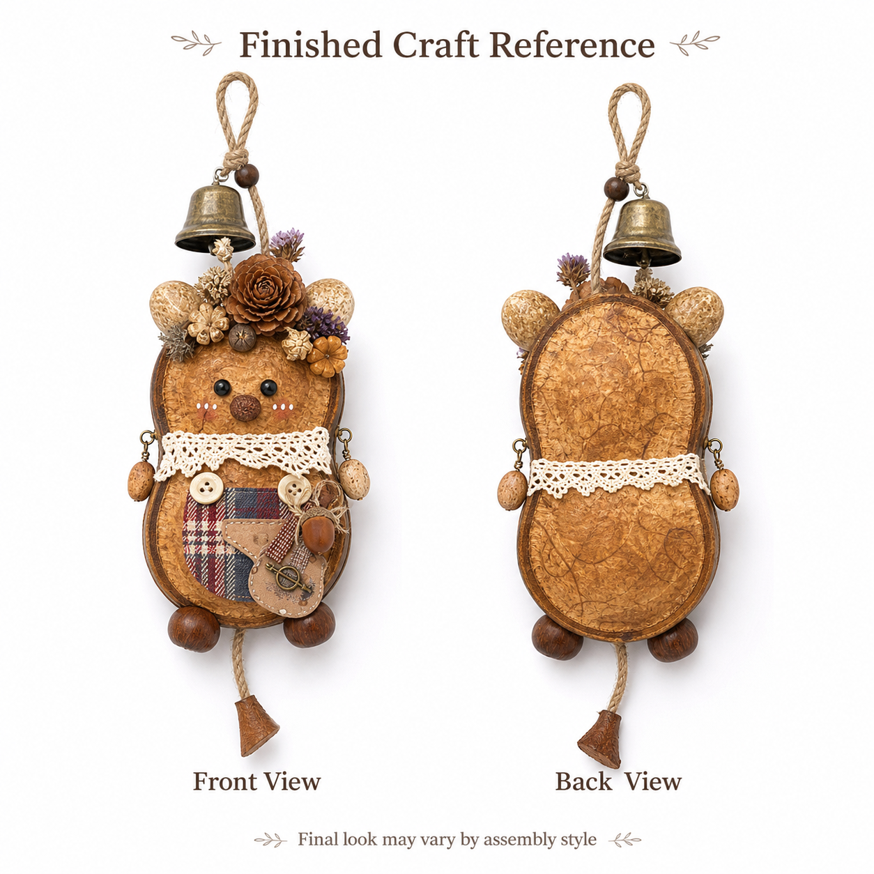 3 D001 Rustic Floral Bean Pod DIY Craft Kit