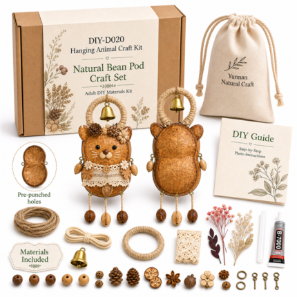 D020 Rustic Woodland Bean Pod DIY Craft Materials Kit