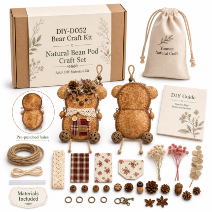 D052 Rustic Woodland Bean Pod DIY Craft Materials Kit
