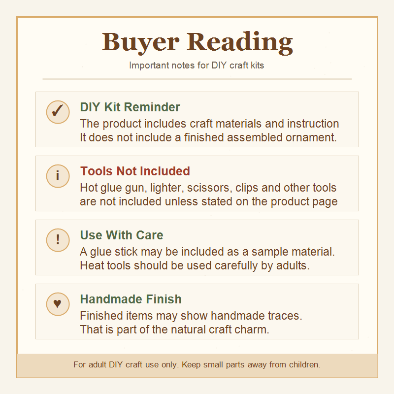 产品说明3 D056 Cozy Rustic Bean Pod DIY Craft Materials Kit - Image 6